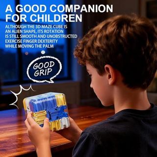 3D Rolling Ball Maze Cube Large Labyrinth Puzzle Plastic Playing Engaging Brain Teaser Toy Ages 2+