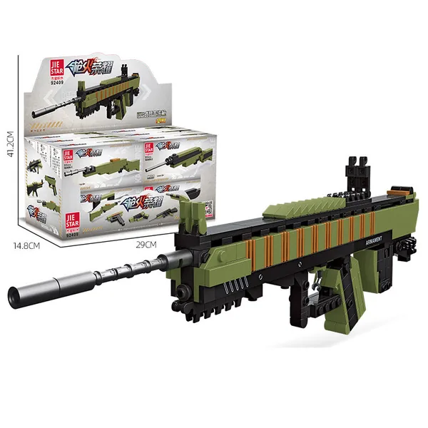 Mighty Creator Spinner Rille Gun Building Block Toy 92409 for Kids, Boys, and Girls (441 PCS) 12 in 1 Full Sets view 4