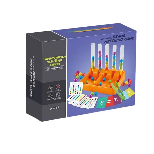 NEW Educational Interactive Rainbow Bead Matching Stacking Color Sorting Toys view 9