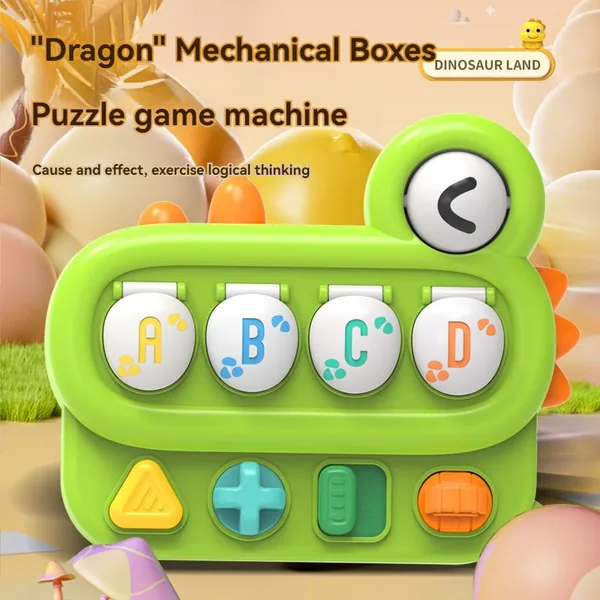 New Interactive Game Montessori Baby Sensory Toy Pops up Game With Music Light-up Toy Pressing Dinosaurs Game for Kids view 3
