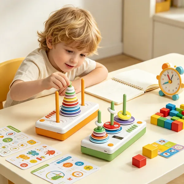 Smart Electronic Tower of Hanoi Logic Puzzle Brain Teaser Thinking Game STEM Educational Toy for Kids Adults Gift view 6
