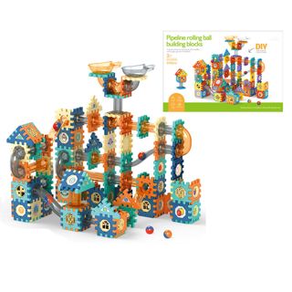 246 Pcs Marble Maze Game Building Blocks Kit STEM Educational Marble Race Track DIY Marble Runs Blocks for Kids - Fidget