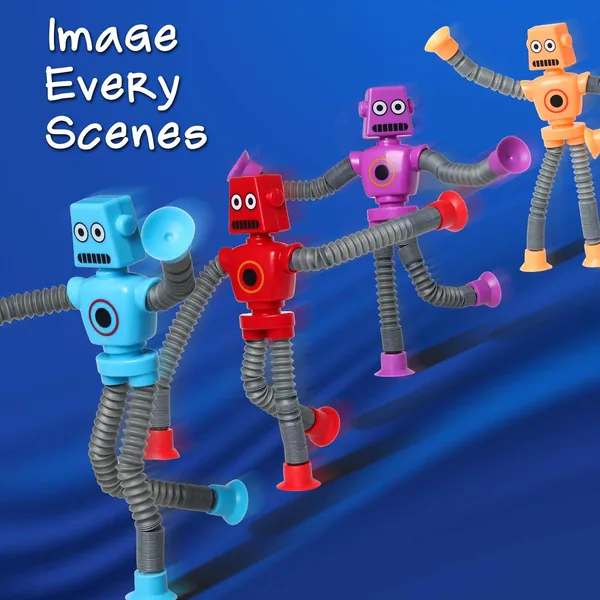 Telescopic Suction Cup Robot Toy Coolest Pops Tubes Sensory Toys for Toddlers Educational New Fidget Toys Party Favors for Kids view 2