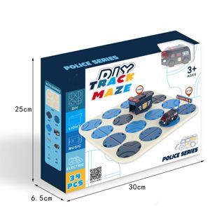 Educational Sound Light Slot Set Logical Road Builder Electric Police Car 34pcs Diy Track Maze Toys - Fidget Cubes wholesale
