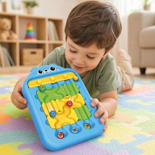 Cute Bear Maze Ball Puzzle Game 11 Pcs Magnetic Rolling Bead Logic Board Toy Educational Toy for Kids - Fidget Cubes