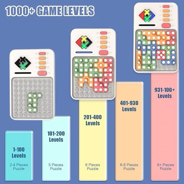Super Blocks Pattern Matching Puzzle Games with 1000+ Challenges Brain Teaser STEM Kids Toys Educational Gift view 11