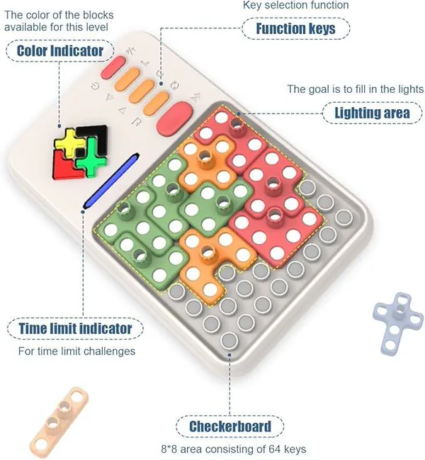 Super Blocks Pattern Matching Puzzle Games with 1000+ Challenges Brain Teaser STEM Kids Toys Educational Gift view 12
