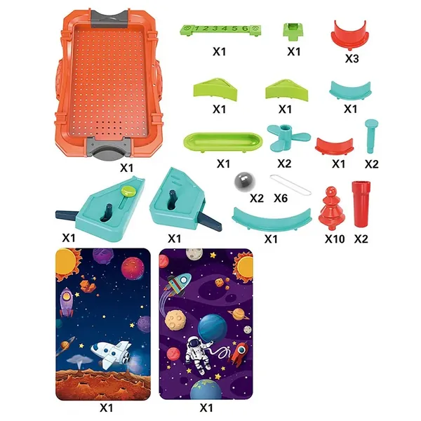 Kids Space Pinball Tabletop Game Toy Arcade Ball Shooter Play Set Educational Gift for Boys Girls view 4