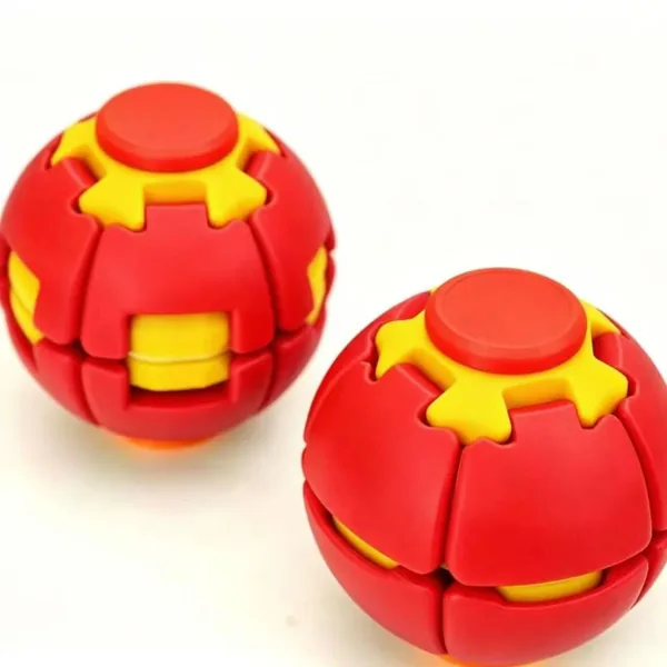 Colorful 3D-Printed Stress Relief Ball: A Dual-Function Finger Spinner That Can Be Pressed and Rotat view 3