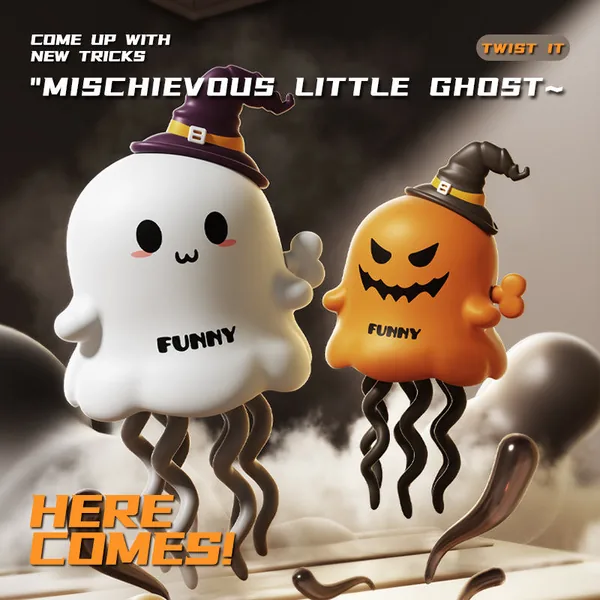 Dancing Halloween Baby Toy Crawling Tummy Time Toys Dancing Pumpkin Ghost Christmas Twisty Stress Relief Pranking Toy view 4