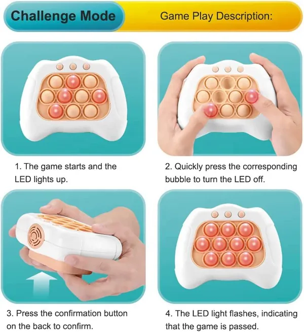 Pop Fidgets Toy It Game Pop Pro It Push Bubble Stress Light-up Toy Popits for Kids view 6