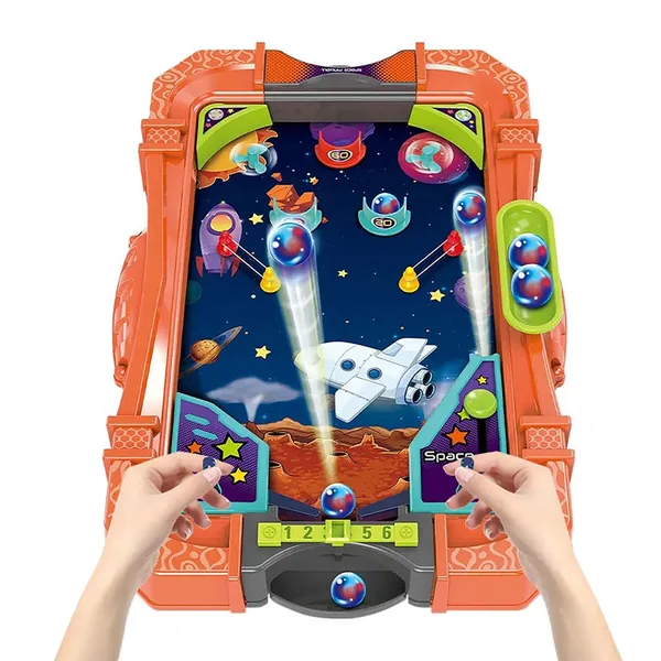 Kids Space Pinball Tabletop Game Toy Arcade Ball Shooter Play Set Educational Gift for Boys Girls view 3