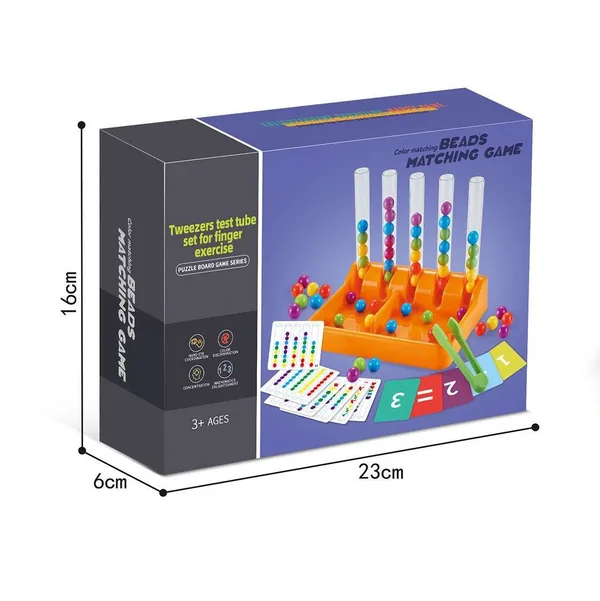 NEW Educational Interactive Rainbow Bead Matching Stacking Color Sorting Toys view 7