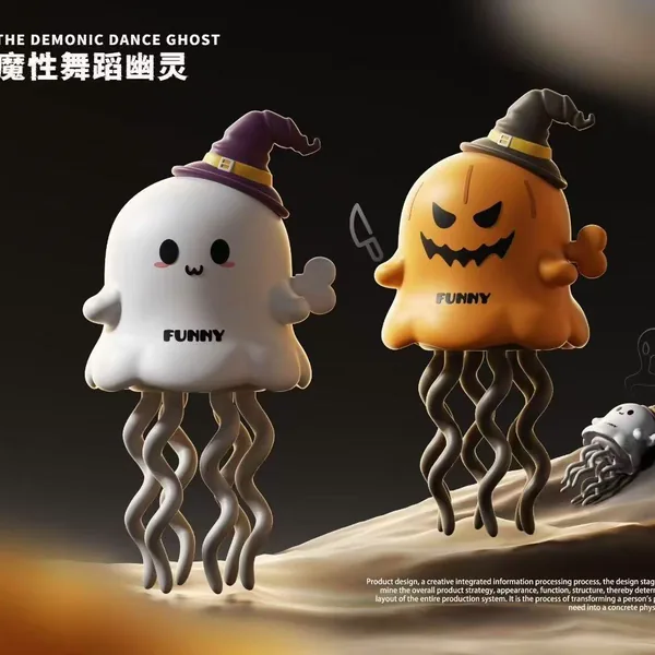 Dancing Halloween Baby Toy Crawling Tummy Time Toys Dancing Pumpkin Ghost Christmas Twisty Stress Relief Pranking Toy view 2
