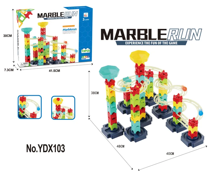 DIY Educational Construction Set Gaming Set Marble Run Maze Race Track Stem Building Block Toys view 3