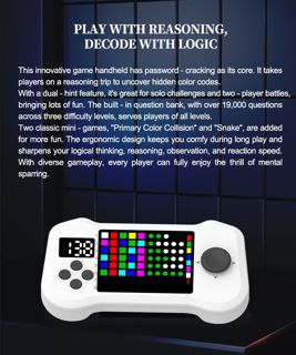 Handheld Games for Kids Toys Educational Brain Teaser Puzzle Intelligent Password Machine AI Toys for Kids - Fidget Cubes
