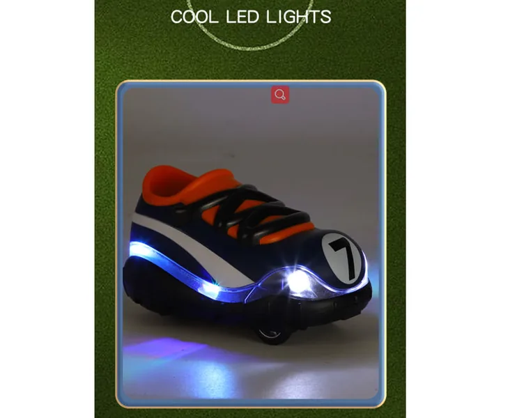 2.4G Lighting Mini Racing Car Football Shoes Soccer Rc Toys Remote Control Football Game for Children Playing Battle Game view 2