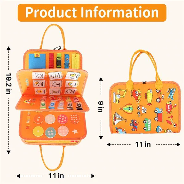 Custom Design Educational Sensory Felts Busy Board for Toddlers Montessori Busy Board Toys for Kids