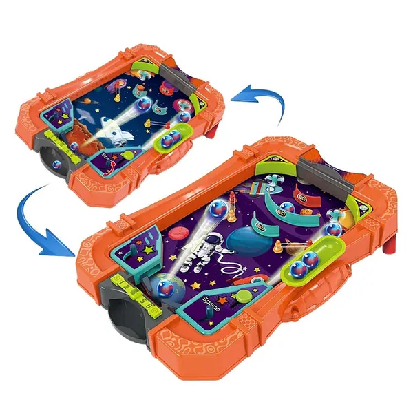 Kids Space Pinball Tabletop Game Toy Arcade Ball Shooter Play Set Educational Gift for Boys Girls