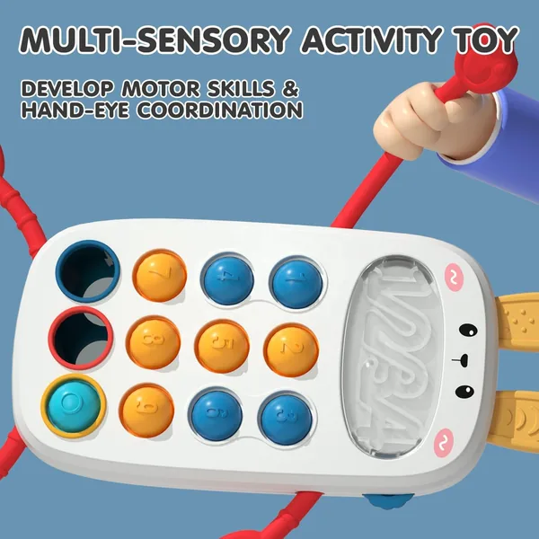 Pull String Fidgets Sensory Toys for Toddlers Learning Educational Infant Rabbit Mobile Phone Toy Toys 6-12 Months view 3