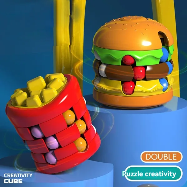 Creative Magic Bean Cube Finger Fidget Puzzle Toy Handheld Spinner Stress Anxiety Relief Ball Game Sensory Toy view 6