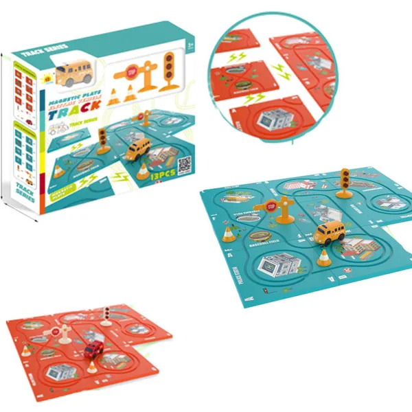 Magnetics Toys Games Logical Road Builder for Kids Maze Puzzle Game 13pcs STEM Table Game Toy Boy and Girl Toys view 3