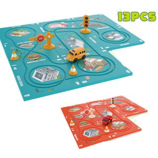 Magnetics Toys Games Logical Road Builder for Kids Maze Puzzle Game 13pcs STEM Table Game Toy Boy and Girl Toys - Fidget