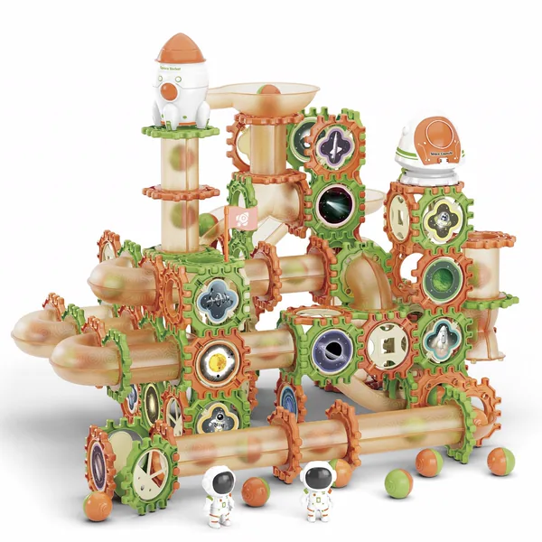 DIY STEM Educational Building Blocks Marble Run Maze Race Track Toys Space Building Blocks Set view 4