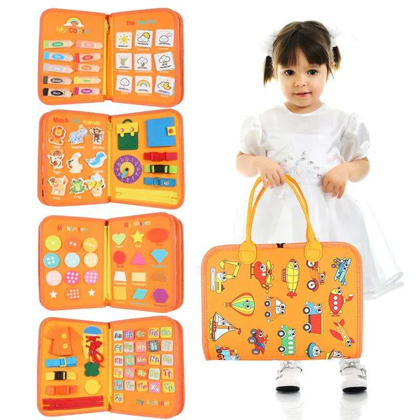 Custom Design Educational Sensory Felts Busy Board for Toddlers Montessori Busy Board Toys for Kids view 6