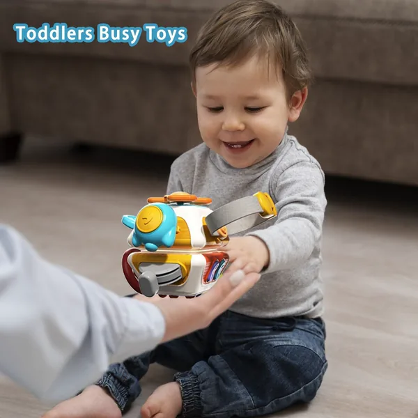 10 in 1 Busy Cube Baby Toddler Toys Montessori Sensory Busy Board Travel Toys for Toddlers Interactive Infants Baby Toys view 3