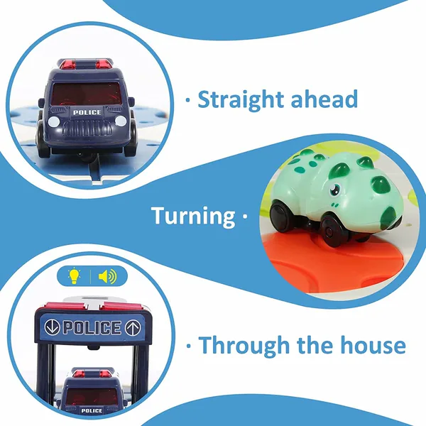 Kids DIY Track Maze Toy with Dinosaur Cars Light Sound Educational Puzzle Play Set for Boys Girls view 2