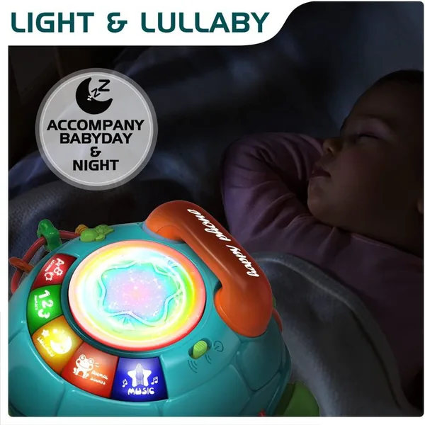 Baby Educational Toys Telephone Interactive Turtle Learning Toys Musical Turtle Crawling Baby Toys With Lights & Sounds view 5
